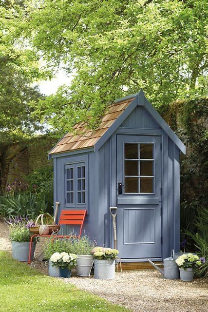 Cozy Very Small Garden Sheds Ideas Shed Landscaping Painted Garden