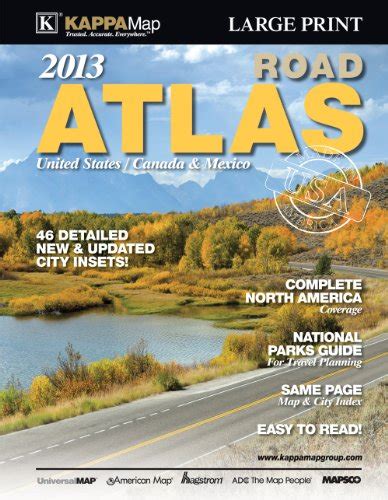 North America Large Print Road Atlas 2013 By Kappa Map Group Mint
