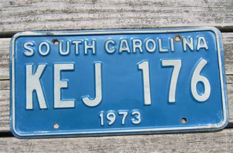 License Plate For Sale South Carolina Blue White Shop Vintage Antique