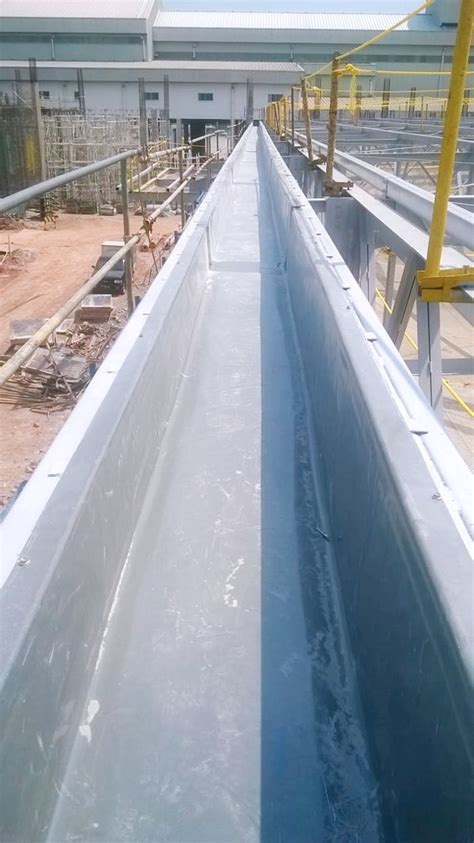 Talang Air Fiberglass Dan Pipa Pvc Terpasang Proyek Asahimas Cikampek