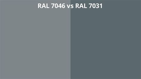 RAL 7046 Vs 7031 RAL Colour Chart UK