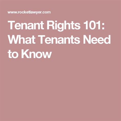 Tenant Rights What Tenants Need To Know Renting Out Your House Tenants Being A Landlord