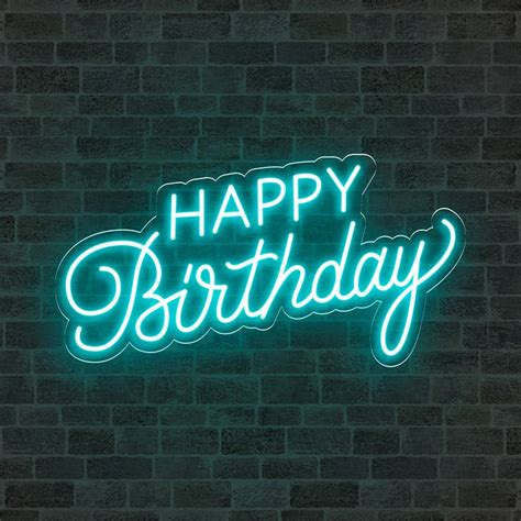 Happy Birthday Neon Sign 2 Letras Y Carteles De Neón Personalizados