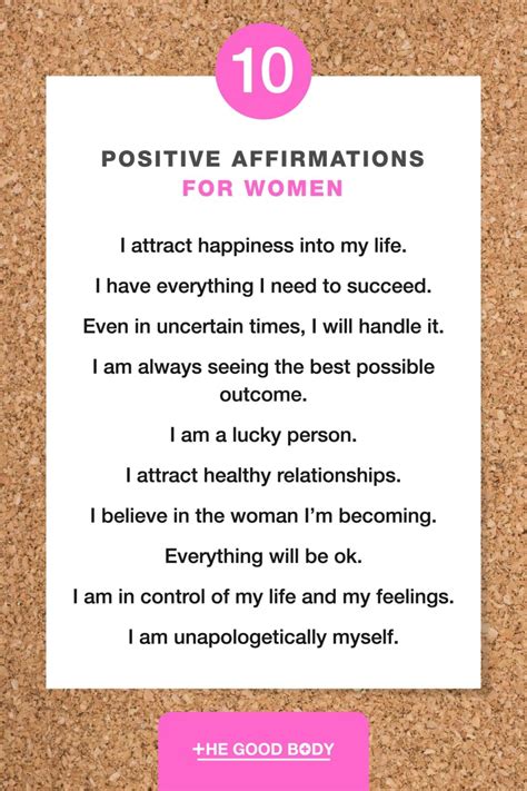 60 Positive Affirmations For Women To Inspire And Uplift