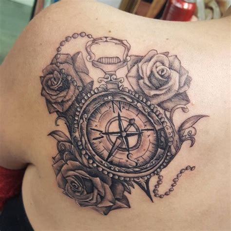 Rose And Compass Tattoo Designs Meanings Choose Yours