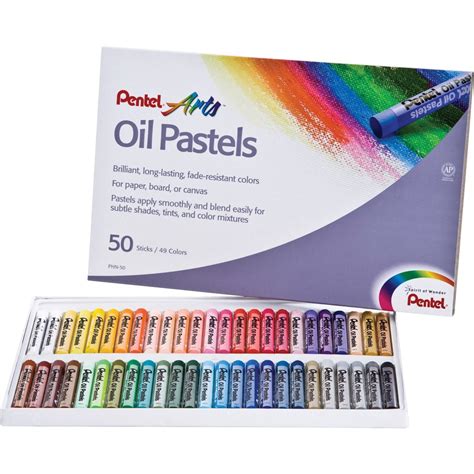Pentel Arts Oil Pastels 50 Set Burris Inc