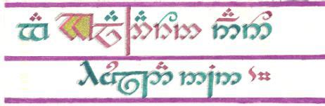 Sindarin Tengwar Inscriptions