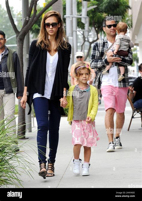 Jessica Alba Her Husband Cash Warren And Her Daughters Honor And Haven Seen Out In