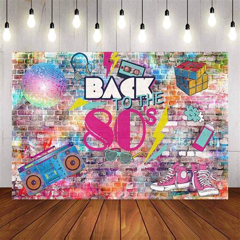 80s Background Cloth 80s Party Photography Backdrop Photo Booth