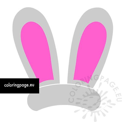 Free printable easter bunny paw print pattern. Free printable bunny ears - Coloring Page