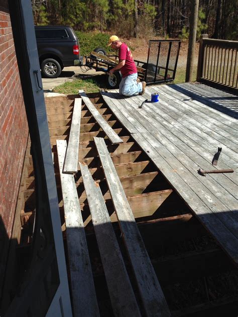 Deck Removing Old Decking Remodel In Progress Summer Projects
