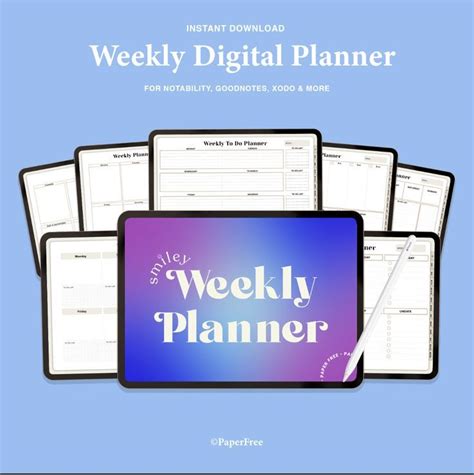 Digital Weekly Planner For Goodnotes Notability Printables Pdf In