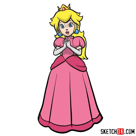 How To Draw Princess Peach From Super Mario Bros Really Easy Drawing Images Porn Sex Picture