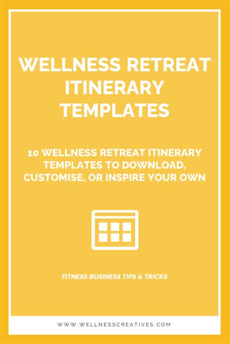 10 Wellness Retreat Itinerary Templates Free Download