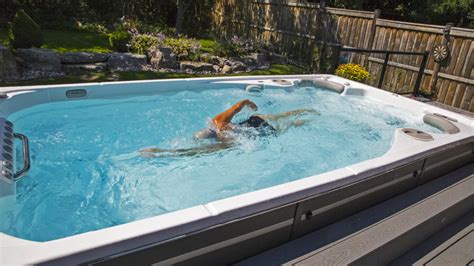 Getting Fit In A Hydropool Swim Spa Great Bay Spa And Sauna