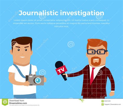 Journalistic Investigation Concept Illustration Stock Vector - Illustration of illustration ...