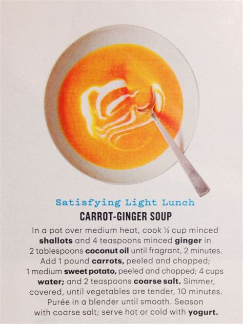 Carrot Ginger Sweet Potato Soup With Coconut Oil From Martha Stewart