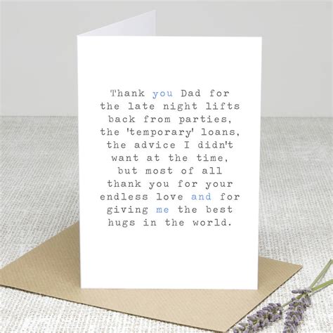 Thank You Dad Fathers Day Card By Slice Of Pie Designs