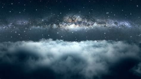 Nighttime Flight Through Clouds With Stock Motion Graphics Sbv