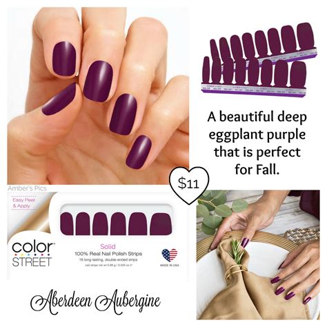 Aberdeen Aubergine Color Street Purple Nails Eggplant | Etsy