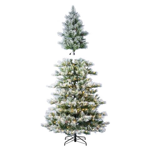 Holiday Living 9 Ft Snowy Berkshire Pre Lit Artificial Tree Flocked
