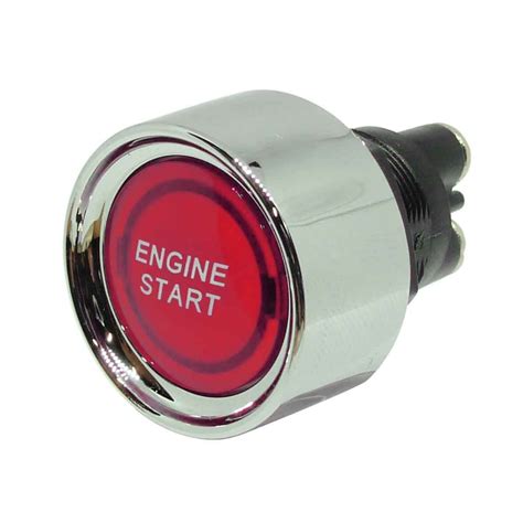 12v Momentary Engine Start Push Button Switch Illuminated Red 12v