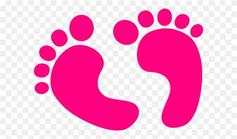 Paw Prints Clipart Pink Baby Feet Clip Art Stunning Free