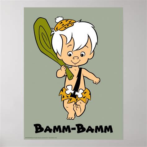The Flintstones Bamm Bamm Rubble Poster Zazzle