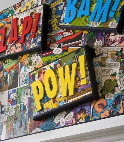 Awesome Canvas Art With Comic Books And Mod Podge This Diy Artwork Is