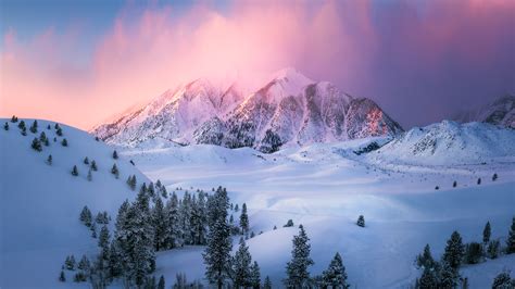 Wallpaper Snow Mountains Landscape 1920x1080 Blurstreak 1380611