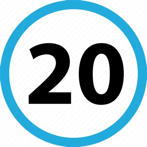 Number Numbers Twenty Icon Download On Iconfinder