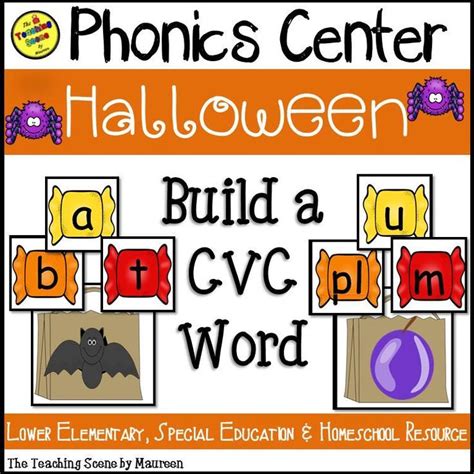 Halloween Build A Word Phonics Game For K 1st Special Education And Home