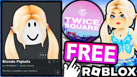 Free Hair Accessory How To Get Twice Blonde Pigtails Roblox Twice