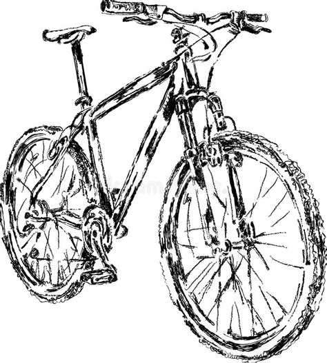 Sketch Of Mountain Bike Royalty Free Stock Image - Image: 15438126