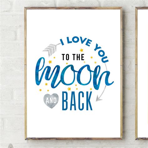 Nursery Wall Art For Kids Bedrooms Baby Art To The Moon Etsy