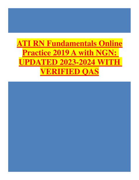 ATI RN Fundamentals Online Practice 2019 A with NGN - Browsegrades