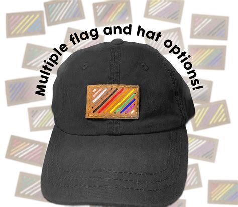 Pride Flag Hat Subtle Lgbtq Lesbian Gay Bi Pan Ace Etsy