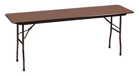 Rectangle Folding Table 29 In Height X 18 In Width Walnut Grainger