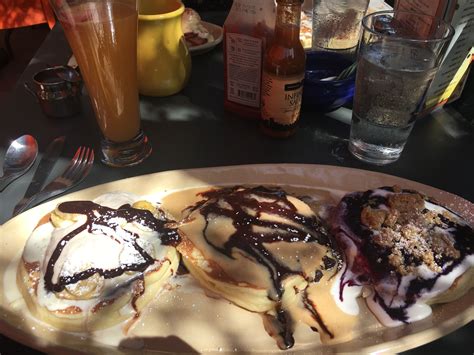 Pancake trio at Snooze Bakery | Food, Good food, Desserts