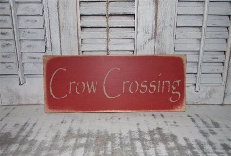 Crow Crossing Sign Fall Decor Primitive Country Home Decor Signs By