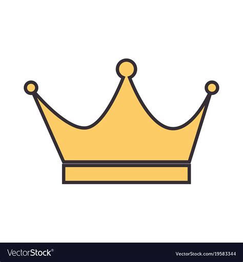 King Crown Isolated Icon Royalty Free Vector Image