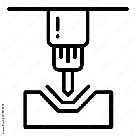 Steel Sheet Punching Vector Icon Design Arc Welding Equipment And