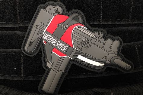 Emotional Support Uzi Morale Patch Stickthison Llc