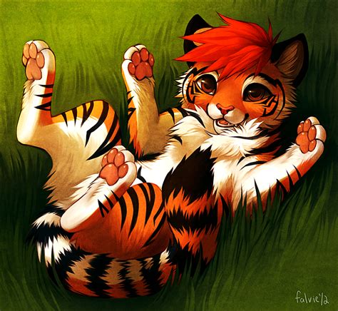 The Littlest Tiger By Falvie On Deviantart Animal Drawings Furry Art