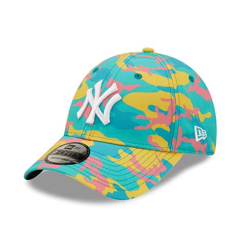 Official New Era New York Yankees Mlb Camo Pack Teal 9forty Strapback