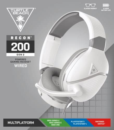 Turtle Beach Recon 200 Gen 2 Wired Powered Gaming Headset White 1 Ct
