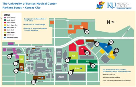 Parking Color Zone Maps Kumc Kansas City Campus