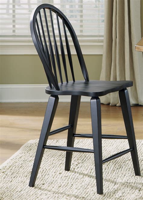 Hearthstone Black Windsor Back Counter Chair From Liberty 482 B100024 Coleman Furniture