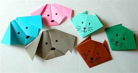 origami animaux facile et original tête de chien en papier plié