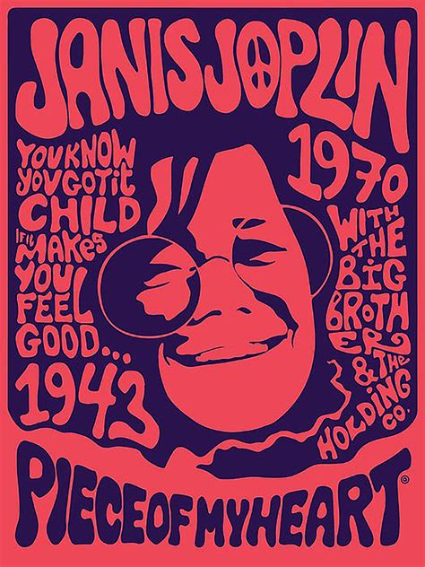 Janis Joplin Vintage Concert Poster Iron On Transfer 2 Divine